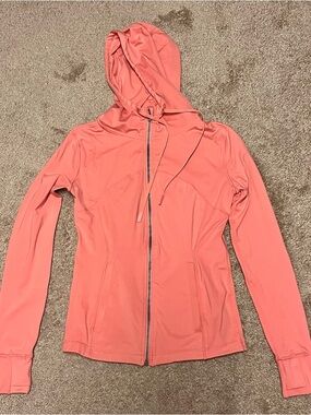 Love Tree Coral-Peach Lightweight Zip Hoodie